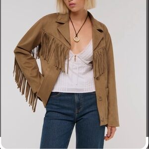 Abercrombie & Fitch Tan Fringe Jacket